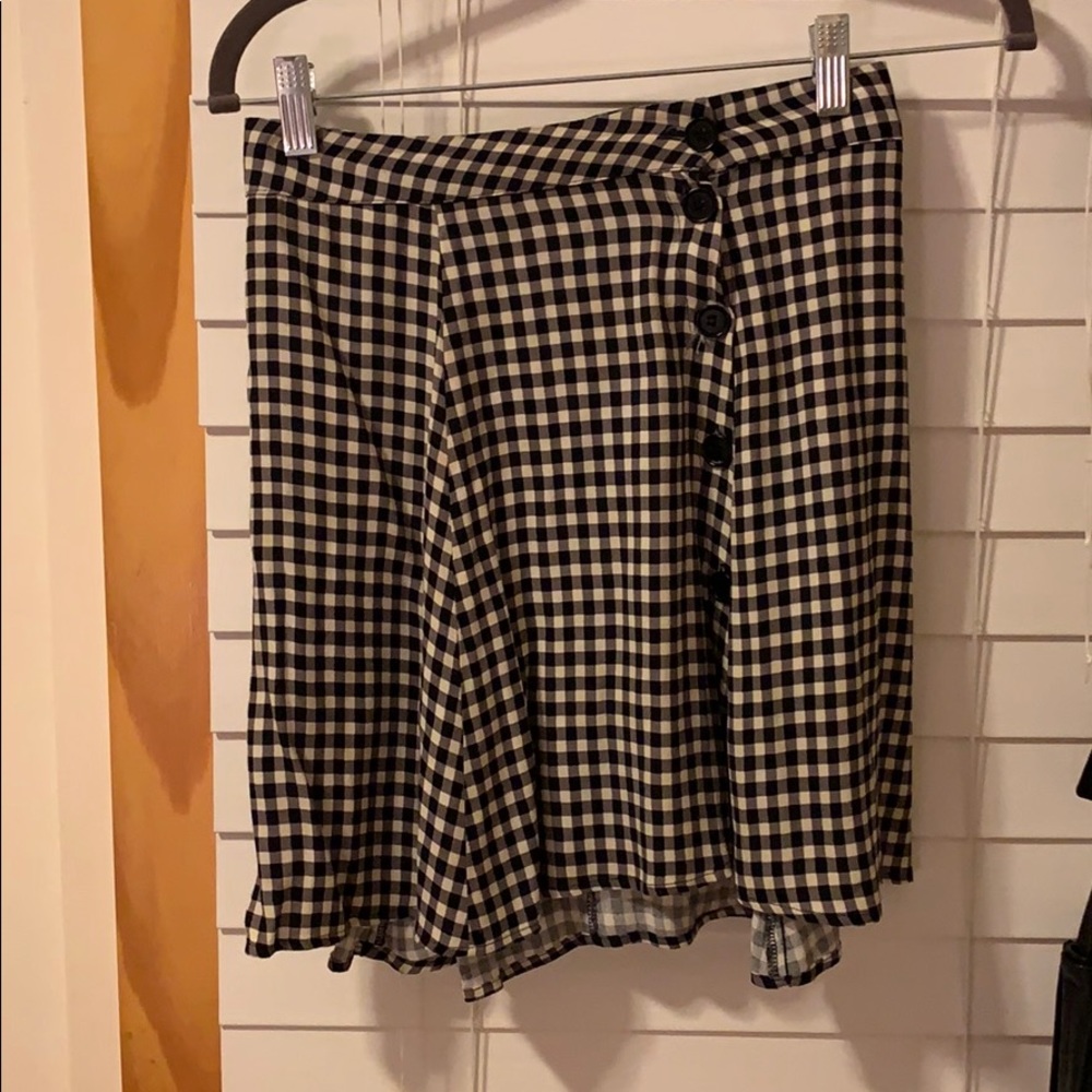 The Reformation checked mini skirt
